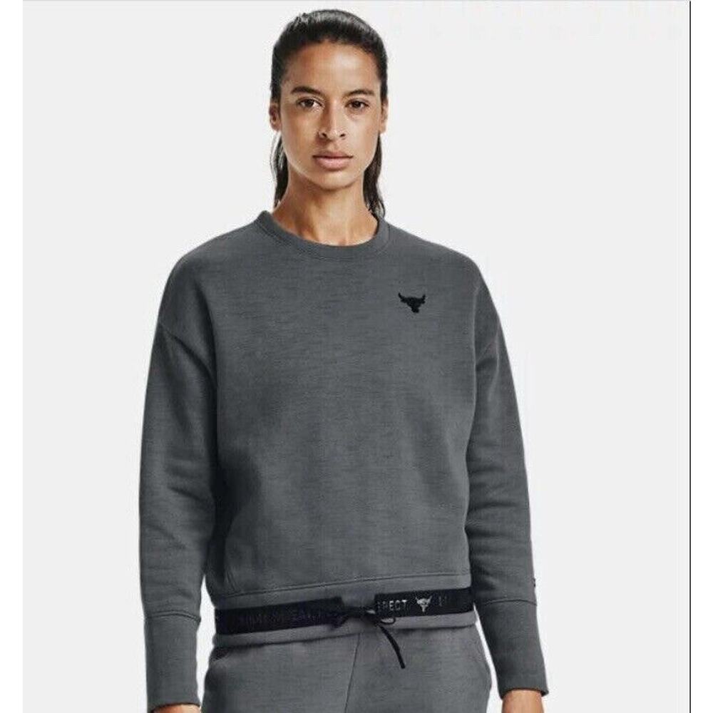 Under Armour Size XS Sweatshirt‎ Project Rock Loose Crew Neck Women’s 1369929